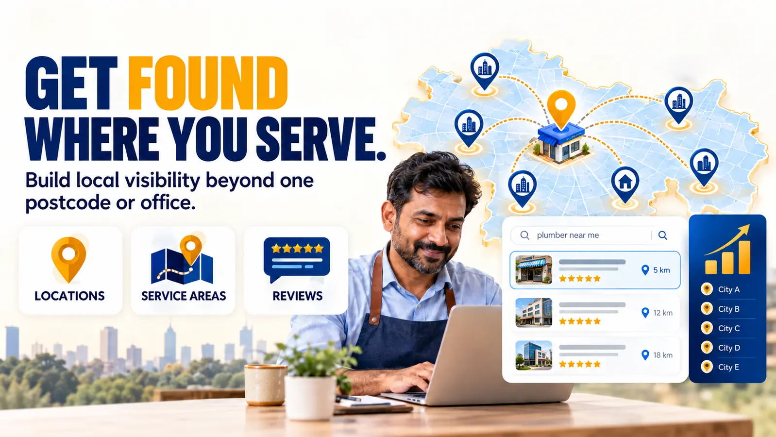 Local search when you serve five cities and have one office